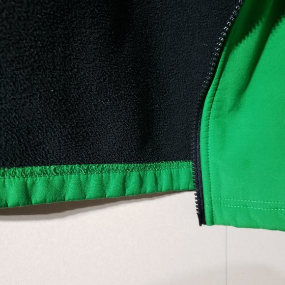 boys size 10-12 Zeroxposur zip jacket, black green water resistant fleece lined - Picture 7 of 12